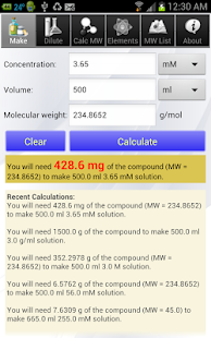 Solution Calculator Lite Screenshots 0