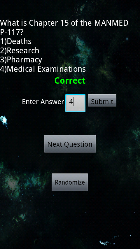 Android application Hospital Corpsman Advancement screenshort