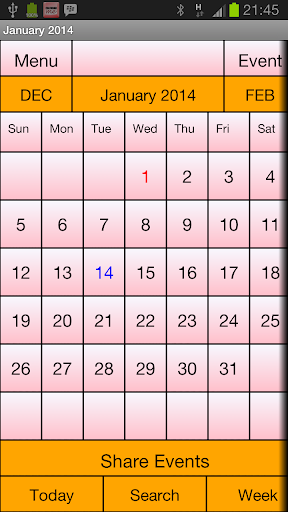 Calendar Me South Africa 2014