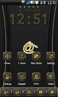 Gold Black Go Launcher EX