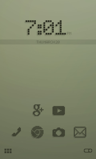 Retro LCD Smart Launcher Theme