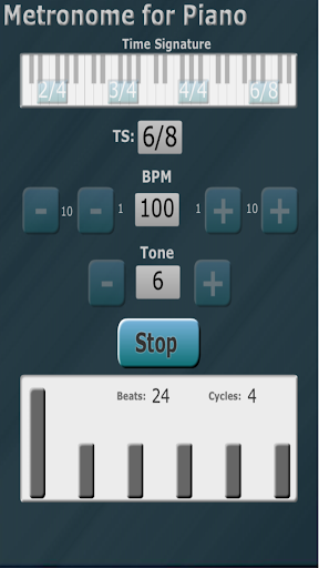 Metronome for piano