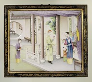 Panel with enamels on copper