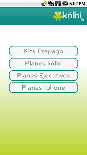 Kolbi app detalle de planes