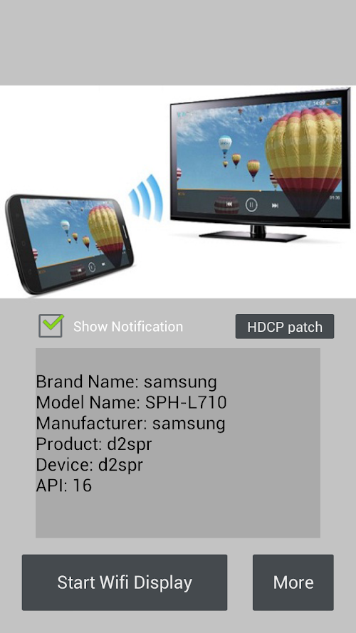 Android application Wifi Display Helper Pro screenshort