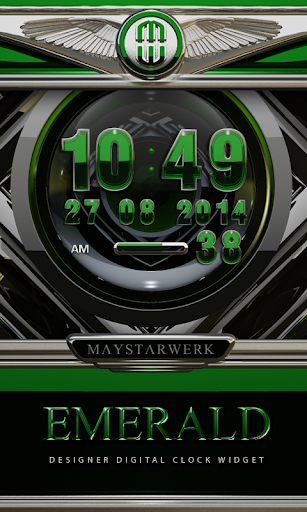 【免費個人化App】Digi Clock Widget Emerald-APP點子