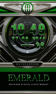 Digi Clock Widget Emerald - náhled