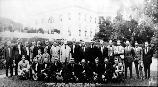 Washington Senators with President Coolidge Photograph