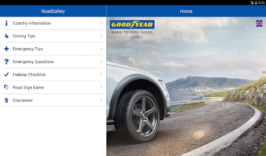 Goodyear Road Safety App Screenshots 0