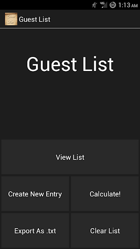 Guest List