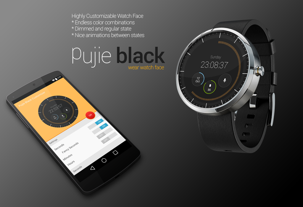 Pujie Black Watch Face Android Apps on Google Play