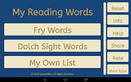 my reading words