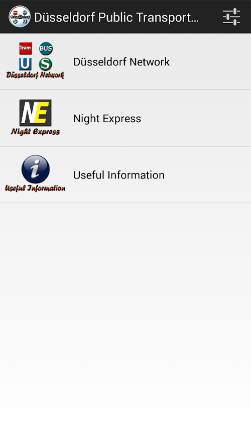 Android application Düsseldorf PublicTransport Pro screenshort
