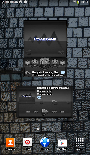 Poweramp widgetpack Black Glas