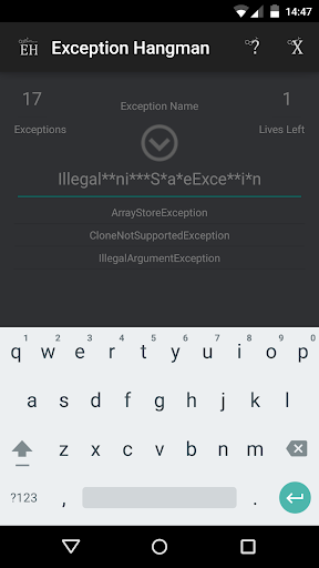 Exception Hangman