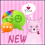 Pink Kitties Theme for GO SMS Apk