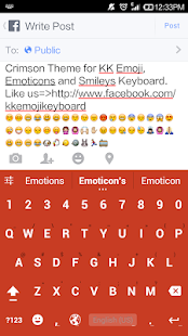 Crimson Theme - Emoji Keyboard