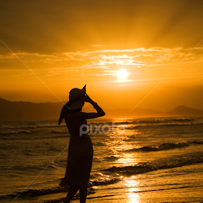 A  Model Sunset by Doug Craig - People Portraits of Women