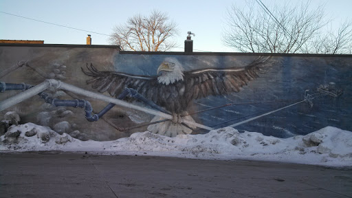 Eagle on Pipes Mural