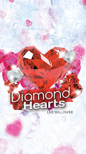 Diamond Hearts Live Wallpaper