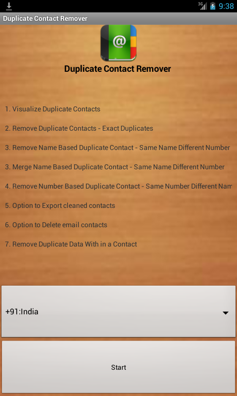 Android application Duplicate Contacts Remover screenshort