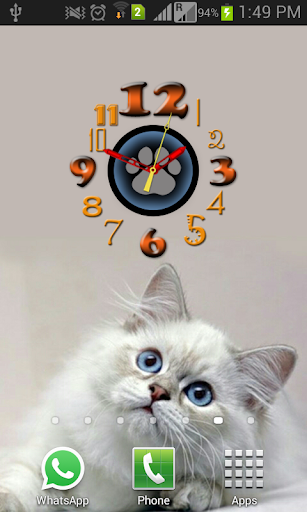 【免費個人化App】Kitten Clock Live Wallpaper-APP點子