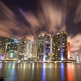 by Larry Glick - City,  Street & Park Skylines