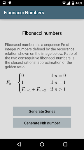 Fibonacci Series Numbers