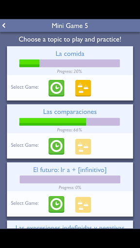 Practice Spanish: Mini-games