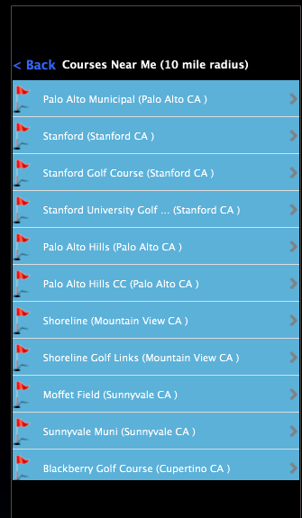 Golf GPS Navigator Screen 2