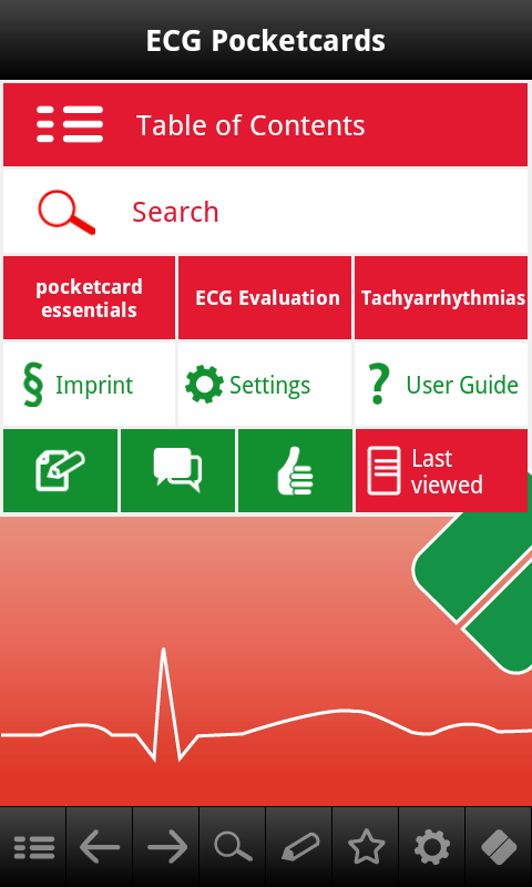 Android application ECG pocketcards screenshort