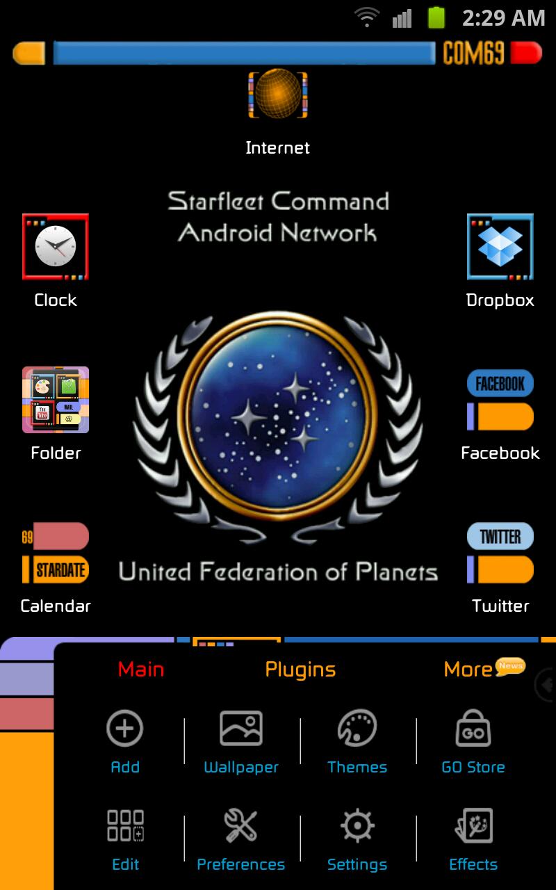 LCARS Go Launcher Ex Theme Screen 2
