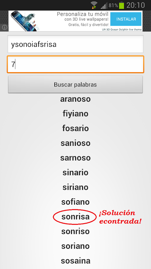 Android application 4 Fotos 1 Palabra (Ayuda) screenshort