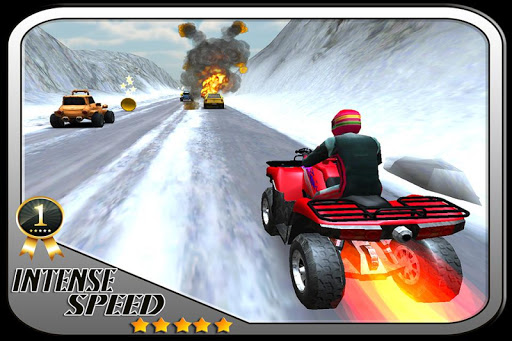 ATV Quad Bike Frozen Highway