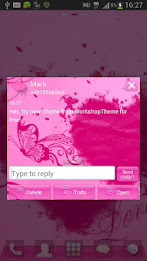 Pink Heart Theme SMS Pro poster 3