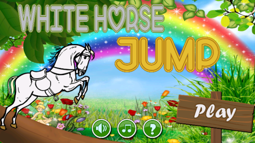 white horse jump