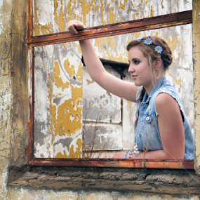 Waiting for him by Wimpie Theron - People Portraits of Women