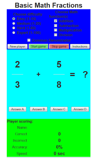 Basic Math Fractions