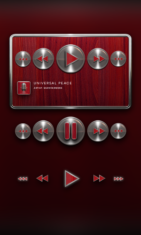 Poweramp Widget Red Snake Screen 2