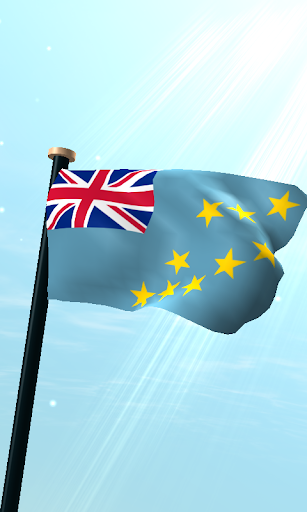 Tuvalu Flag 3D Free Wallpaper