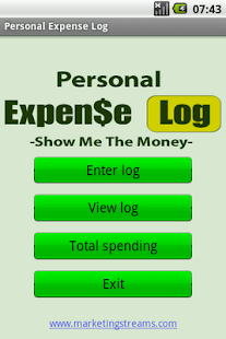 Personal Expense Log