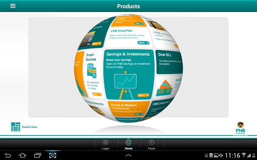 FNB Banking App for Tablet