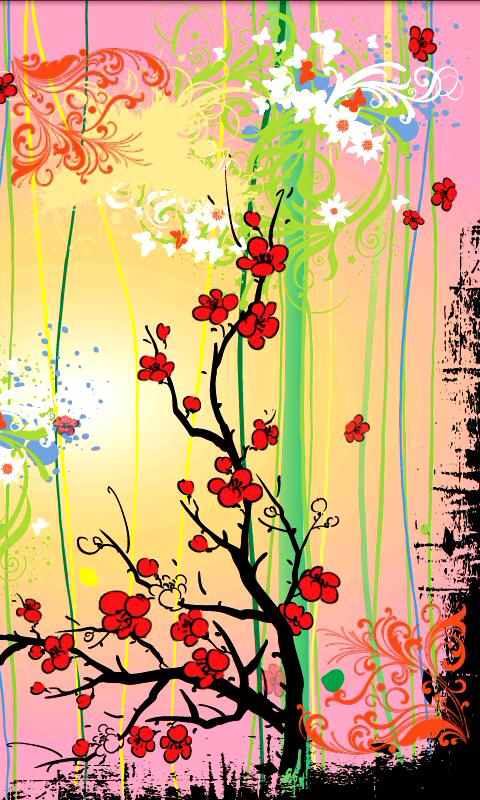 Sakura Sunrise Live Wallpaper Screen 2