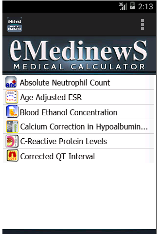 eMedinewS Calculator