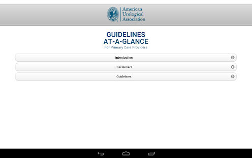 Urology Guidelines PrimaryCare Screenshots 0