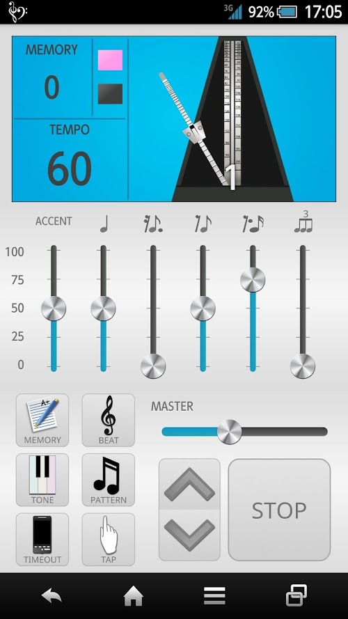Android application " Be-Awake " Metronome Regular screenshort