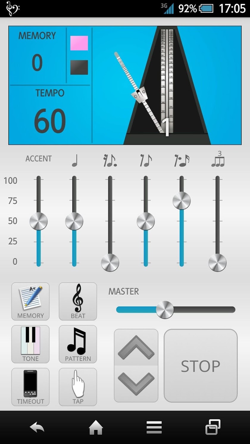 " Be-Awake " Metronome Regular Screen 1