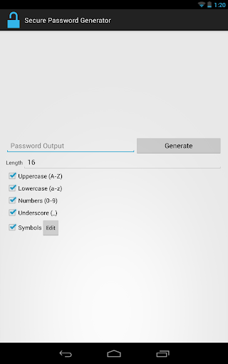 Secure Password Generator