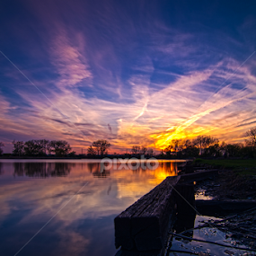 Sunset On Naperville Il by MIGUEL CORREA - Landscapes Sunsets & Sunrises