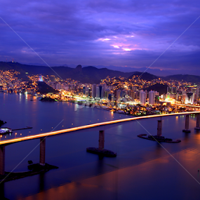 Entardecer na Terceira ponte by Francisco Andrade - City,  Street & Park Street Scenes